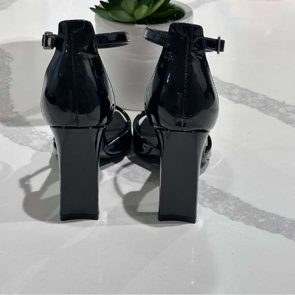 Marc Fisher Glossy Black Strappy Heels size 6.5 - Picture 3 of 14